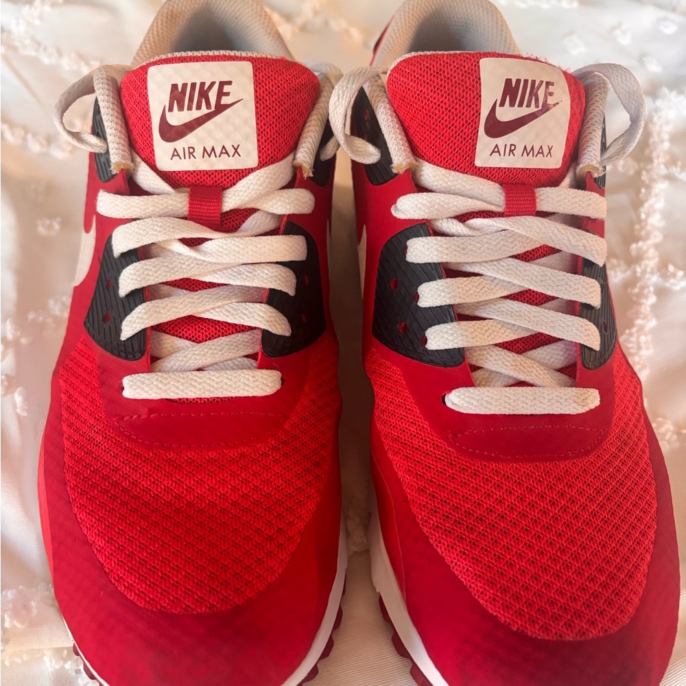 Nike Air Max Red and White Sneakers
